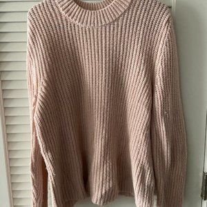 Pink sweater crew-neck